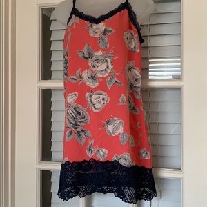 Aerie Floral Lace-Trim Nightgown